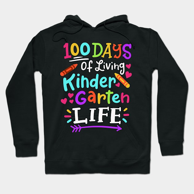 100 Days of School Kindergarten Hoodie by KAWAIITEE